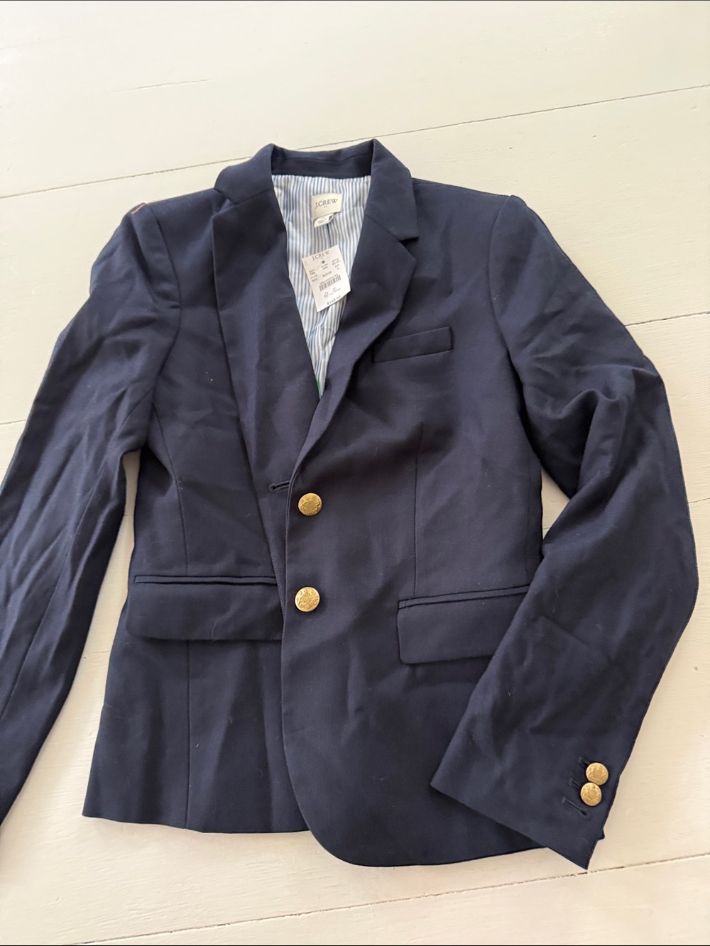 J. Crew Navy Blazer with Gold Buttons